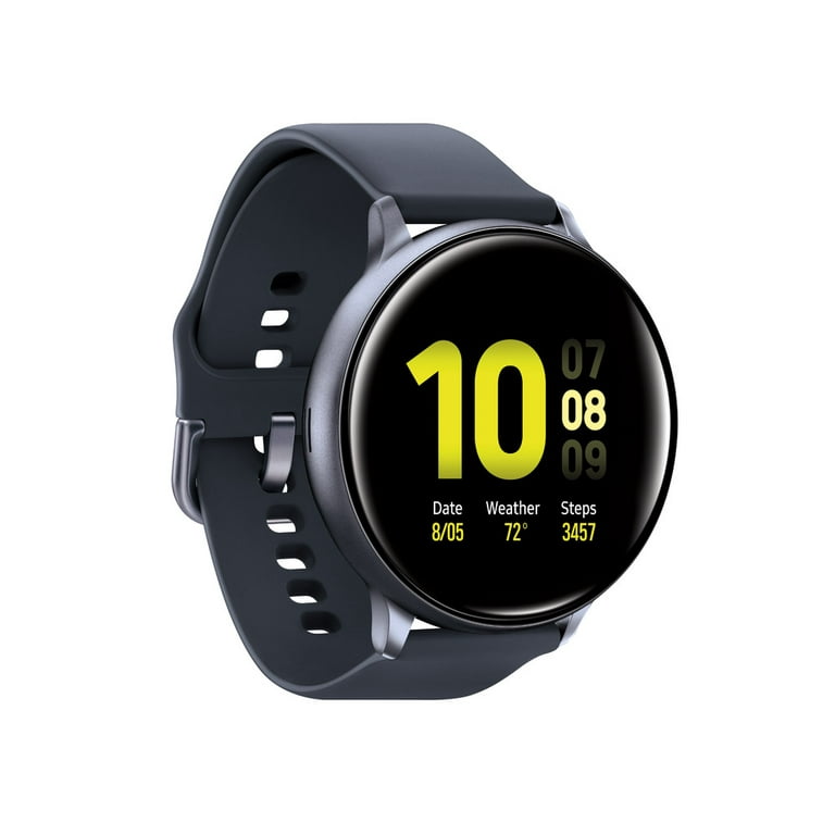 andrageren Paranafloden Vanærende SAMSUNG Galaxy Watch Active 2 Aluminum Smart Watch (44mm) - Aqua Black -  SM-R820NZKAXAR - Walmart.com