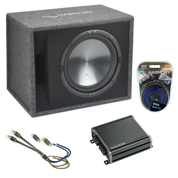 Pontiac Grand Prix 97-08 Harmony Single 12" Loaded Sub Box Enclosure CXA4001 Amp