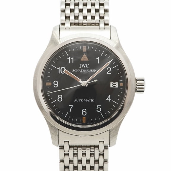 Pre-Owned IWC Schaffhausen Pilot's Watch Mark 12 IW324101 Black Dial Men's