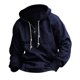 thumbnail image 1 of Blusa de manga larga con capucha, solapa, capucha, bolsillo, doble botonadura, informal, gabardina, cárdigan, abrigo para hombre, cárdigan, abrigo, blusa para hombre, 1 of 2