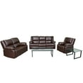 thumbnail image 2 of BizChair Brown LeatherSoft Reclining Sofa Set, 2 of 4
