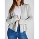 thumbnail image 4 of Cárdigan Corto para Mujer con Chal Abierto Al Frente, Chaqueta de Suéter de Larga de Moda de Otoño 2025 Gris M, 4 of 9