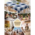 thumbnail image 6 of Navy Blue Plaid Tablecloth Rectangle Table Cloth 60x120, Waterproof Tablecloth Outdoor Table Cloth, Spring Farmhouse Buffalo Checkered Washable Table Cover for Kitchen Dinning Party, 6 of 8