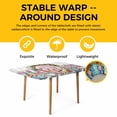 thumbnail image 4 of Easter Gnomes Table Cloths for 6 Foot Rectangle Tables, Pink Blue Eggs Spring Flowers Branches Wooden Patio Waterproof Elastic Fitted Tablecloths, Washable Rectangular Table Cover for Camping, 4 of 8