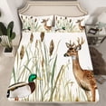 thumbnail image 2 of Feelyou Rustic Animal Kids Twin Sheet Sets, Woodland Deer Duck Bedding, 3 Pieces, 2 of 7