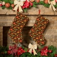 thumbnail image 6 of Lsque 18 Inches Autumn Leaves Pattern Christmas Stockings Hanging Ornaments,Knitted Xmas Fireplace Hanging Stocking,Holiday Decoration, 6 of 8