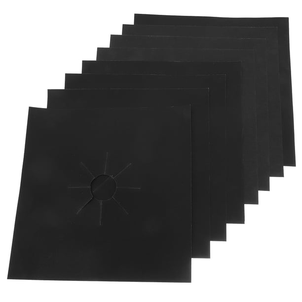 cubiertas para quemador de estufa de gas, antiadherentes, reutilizables, fáciles de limpiar, resistentes al calor, color negro