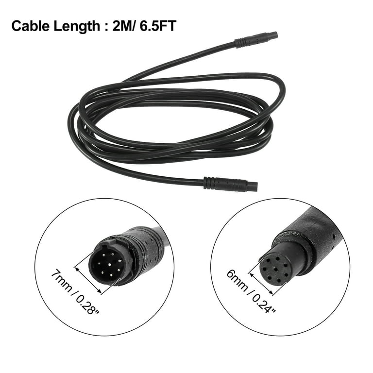 8 Pin 6.5ft 2m Backup Camera Extension Cable Dash Camera