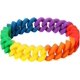 thumbnail image 1 of Pulsera de silicona trenzada arcoíris - Accesorio para eventos y festivales del Orgullo Gay LGBT - Pulsera de la amistad para hombres o mujeres, 1 of 5