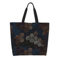 thumbnail image 2 of ZICANCN Abstract Vintage Honeycomb Tote Bag , Grocery Bags Reusable Shopping Bags with Handles Durable Foldable Washable for Women Men, 2 of 8