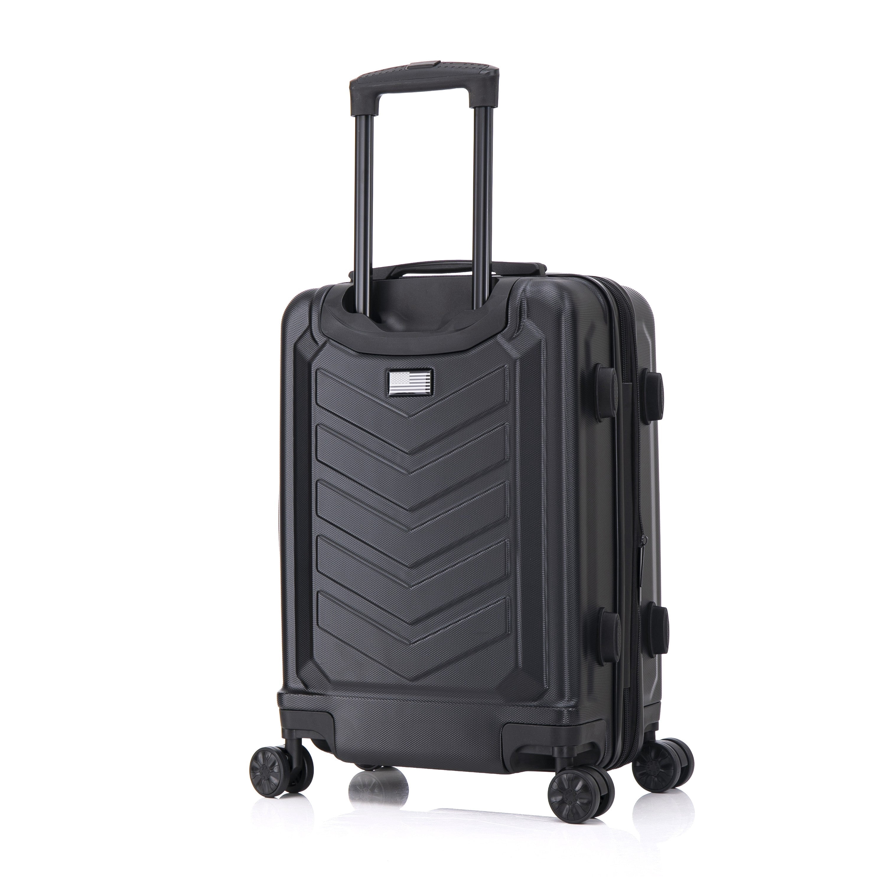 US ARMY FOX PRO 20" Expandable Carry-On Suitcase with TSA Lock Black