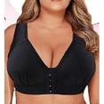 thumbnail image 2 of Women's Push Up Bras Full Coverage Lace Pure Color Front Closure Nylon Sexy 1pc Bras & Bralettes Plus Size 26s, 2 of 5