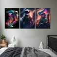 thumbnail image 4 of Astronaut Wall Art Creative Astronaut Space Canvas Theme Paintings, Modern Art Style Posters with Colorful Explosion Effects, astronaut Series Home Images, Living Room, Dining Room Unframed, 4 of 6