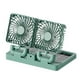 thumbnail image 2 of Ventilador de refrigeración para vehículos Ventiladores para vehículos Ventilador de escritorio Potente circulador de aire eléctrico y solar para cabezas dobles verdes, 2 of 7