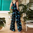 thumbnail image 4 of WTOBBY Women's Jumpsuit Casual Sleeveless in Cotton featuring Printed Pattern, Loose Fit for Breathability, Great for Daily Comfort and Style,Royal Blue4XL, 4 of 4