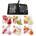 thumbnail image 2 of Portable Food Carving Tools Kit Culinary Carving Tools Set Portable Garnishing/Cutting/Slicing Garnishing Tools Kit for Vegetable Fruit Food 46Pcs, 2 of 5