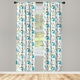 thumbnail image 3 of Ambesonne Dragon Curtains, Boy and Girl Animal, Pair of 28"x95", Multicolor, 3 of 5