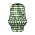 thumbnail image 2 of Fotbe Light Green Squares Pattern Car Seat Covers for Babies, Nursing Breastfeeding Cover Infant Carseat Canopy, Soft Stretchy Carrier Cover, 2 of 9