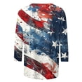 thumbnail image 4 of PuLe Long Sleeve Shirts for Women 3/4 Length Sleeve Womens Tops Summer Three Quarter Striped Shirts Dressy Casual Printed Tunic Tops Women Blouses, 4 of 5