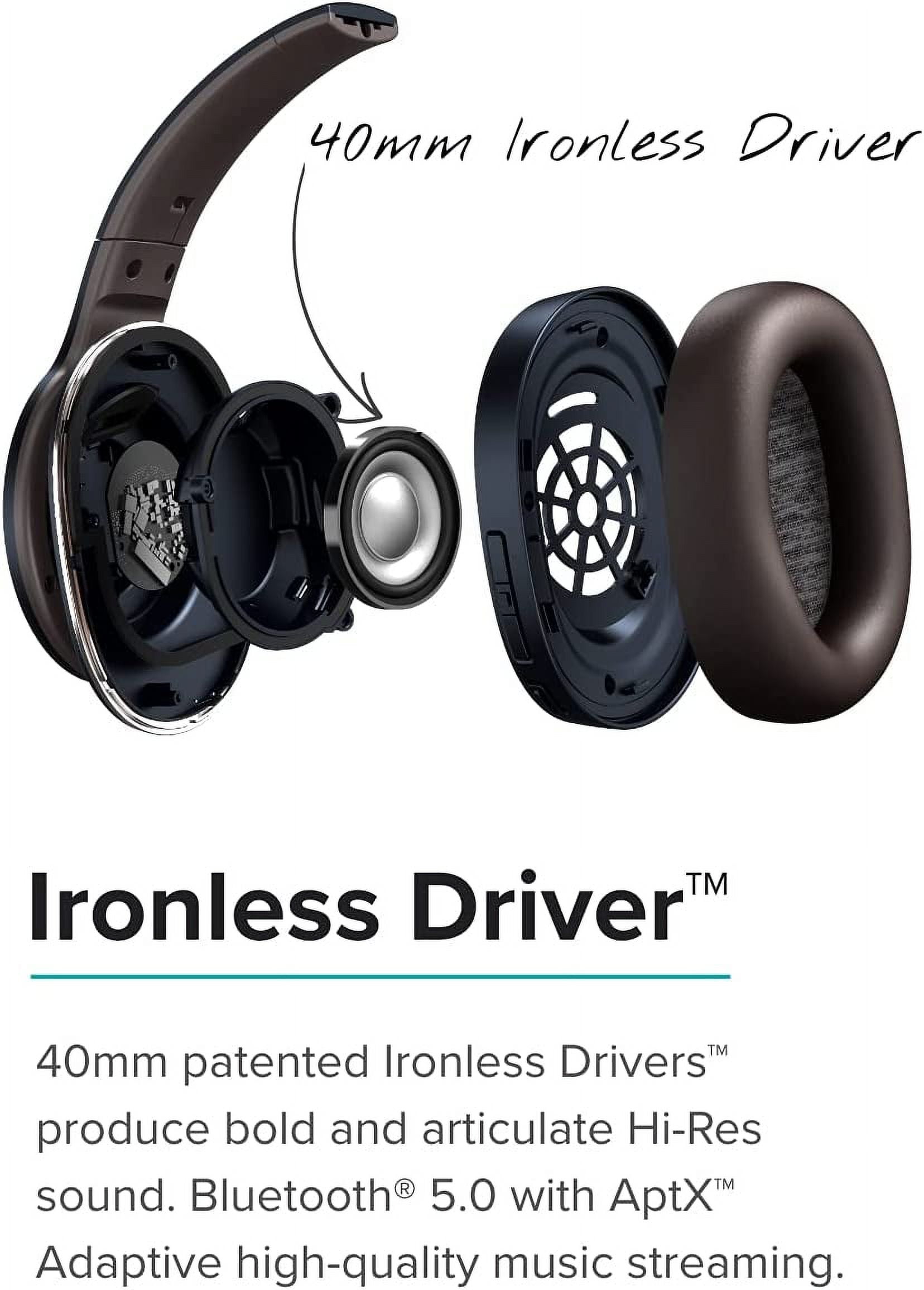 Cleer Enduro ANC Bluetooth Headphones, Noise Cancelling, 60H Playtime, Hi-Res Audio, Deep Bass, Dark Navy