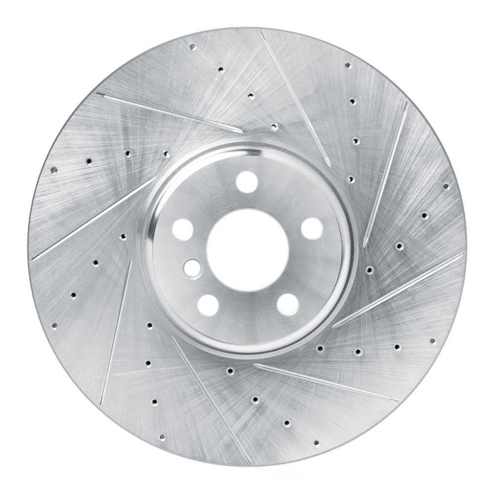 Dynamic Friction Company 631-31132D DFC Brake Rotor - Drilled And Slotted - Silver