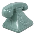 thumbnail image 2 of Vintage Nostalgia Teal Rotary Telephone 7"L Money Coin Piggy Bank Decor, 2 of 5
