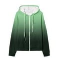 thumbnail image 4 of Gradient Zip Up Hoodies for Women Long Sleeve Sweatshirts Ombre Color Drawstring Casual Fall Lightweight Jackets, 4 of 5