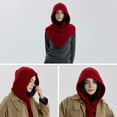 thumbnail image 4 of Cikiki Foulard à Capuche pour Femmes, Hiver Chaude Cagoule Tricotée Foulard Chapeau avec Cordon de Serrage Réglable pour Cyclisme, Ski, Randonnée, 4 of 8