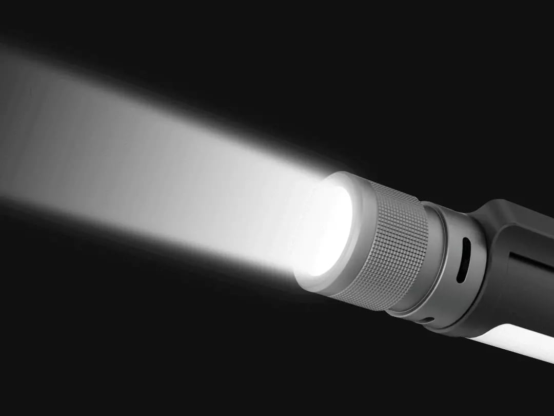 Outdoor Rechargeable LED Flashlight 6 in 1, Ultra Bright 1000 Lumens, Waterproof Rechargeable Torch for Camping Zoomable, Magnetic Base, Type-C Charging, 240m ultra-long Irradiation Distance