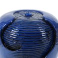 thumbnail image 5 of LuxenHome Fontaine Extérieure en Résine Bleue Ondulée Urne, 5 of 5