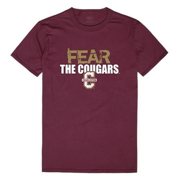 W Republic Apparel 518-115-327-04 Charleston College Fear Tee for Men, Maroon - Extra Large