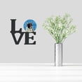 thumbnail image 2 of Blue French Bulldog Metal Wall Artwork LOVE, 2 of 2