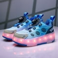 thumbnail image 4 of Roller Shoes with Wheels for Boys Girls Kids Skates Sneakers LED Light Up Rechargeable Sport Sneaker for Boys, 4 of 18