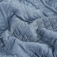 thumbnail image 5 of Chezmoi Collection Austin King Oversized Bedspread Set, 3-Piece Lightweight Microfiber Quilted Coverlet for All Seasons, Grayish Blue, 5 of 6