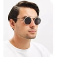 thumbnail image 2 of Gafas de Sol AIEYEZO Redondas con Flip Up para Hombres y Mujeres Steampunk, 2 of 7