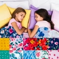 thumbnail image 4 of Sherpa Fleece Throw Blanket 30" x 40" Reversible Plush Fluffy Blanket, Double-Layer Super Soft Flannel Blanket for Sofa, Couch, Bed, Patchwork Floral Pattern, 4 of 8