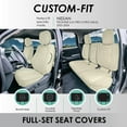 thumbnail image 3 of For 2022-2026 Nissan Frontier FH Group Custom Fit Neoprene Car Seat Covers Wateropoof - Solid Beige Full Set, 3 of 6