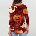thumbnail image 7 of Womens Shirts Halloween Funny 3/4 Sleeve Tops Horror Pumpkin Ghost Printed T Shirts Spooky Round Neck Pullover Holiday Three Quarter Length Blouses, S, 7 of 7
