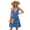 Blue, variant on HVEOO Beach Dresses for Women Sleeveless V Neck Midi Dress Boho Summer Sundress, Black Size S