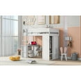 thumbnail image 4 of Wood Twin Size Loft Bed with Wardrobes and 2-Drawer Desk with Cabinet, White 32AAK, 4 of 9
