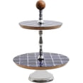 thumbnail image 3 of Gibson Elite Mozambique 2 Tier Cake Stand, Wood, 3 of 11