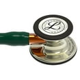 thumbnail image 2 of 3M Littmann Cardiology IV Stethoscope, High Polish Champagne-Finish Chestpiece, Hunter Green Tube, Orange Stem and Champagne Headset, 27 inch, 6206, 2 of 4
