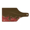 thumbnail image 1 of Strawberry Cutting Board, Strawberries Melted Chocolate Confectionery Fruit Delicacies Food Art, Decorative Tempered Glass Cutting and Serving Board, Wine Bottle Shape, Brown Red, by Ambesonne, 1 of 1