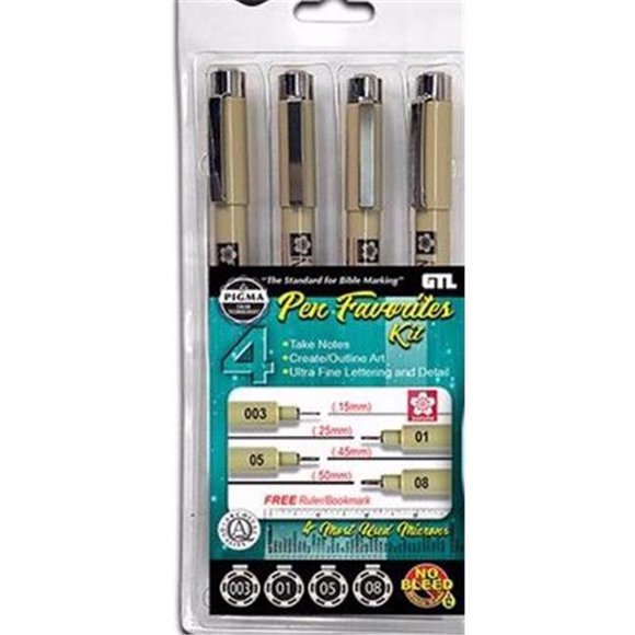 G T Luscombe 161324 Stylo - Pigma Micron Trousse Favoris No 4