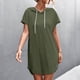 thumbnail image 2 of Moda mujer verano manga corta sexy vendaje casual sombrero sólido mini vestido Fridja  bnh384, 2 of 4