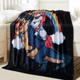 thumbnail image 3 of Funny Unicorn Riding Ferocious Dinosaur Kids Blanket - Cute Rainbow Unicorn and Jurassic Tyrannosaurus Throw, Cozy and Soft Flannel Blanket Gifts for All Boys and Girls 60x80 Inch, 3 of 6