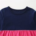 thumbnail image 4 of Antinious Girls Princess Dress Girls Frock Dress Long Sleeve Crew Neck Loose Casual Dress,Toddler Girls Outer Dress,Kids Party Dress,Dark Blue,100, 4 of 5