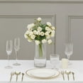 thumbnail image 6 of BalsaCircle 2 Bouquets Ivory 12" Artificial Flowers Faux Open Roses Floral Bushes Party Events Decorations Supplies, 6 of 8
