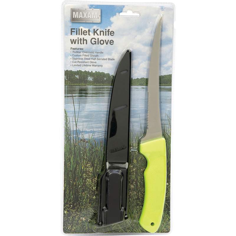 Maxam SKFF722 Fillet Knife with Glove