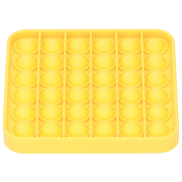 Juguete sensorial de burbuja de empuje de dedo, juguete de silicona para aliviar el estrés, regalos para niños, adultos, ancianos, amarillo